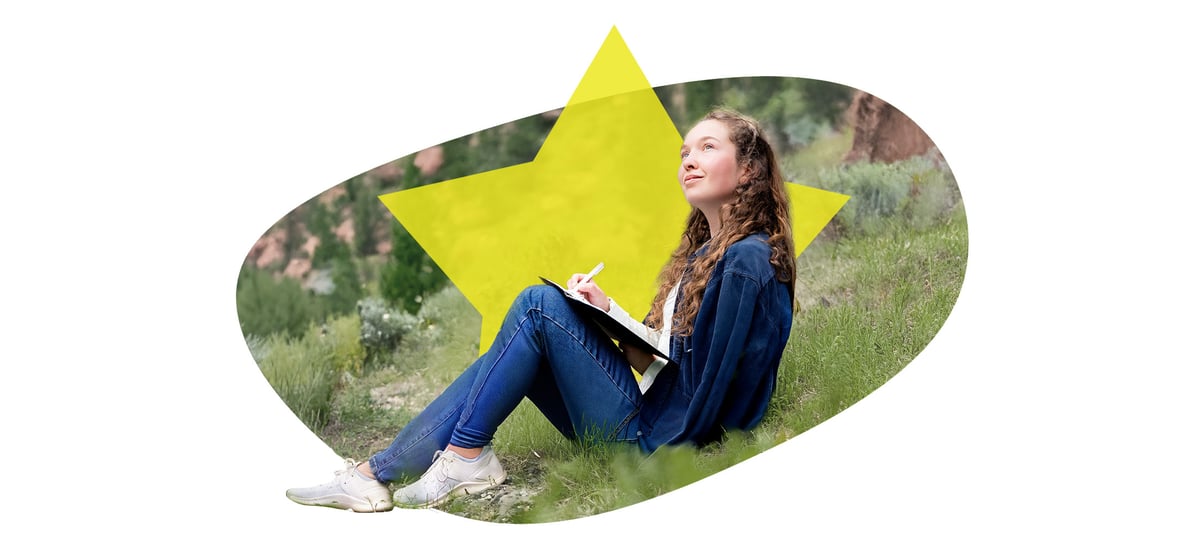 WL student studying in nature